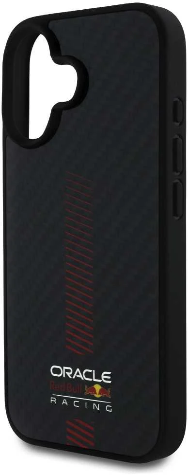Red Bull Raudona Bull Raudona Bull Carbon Powerbar MagSafe dėklas jūsų Apple iPhone 16 Plus juodos spalvos