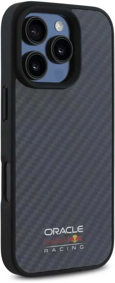 Red Bull Raudona Bull Raudona Bull Carbon Shiny Logo MagSafe dėklas jūsų Apple iPhone 16 Pro Max juodos spalvos