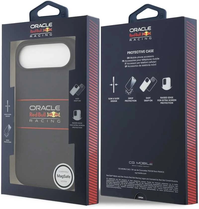Dėklas Red Bull Raudona Bull Raudona Bull Silicone Horizontal Logo MagSafe for Apple iPhone Air mėlynos spalvos
