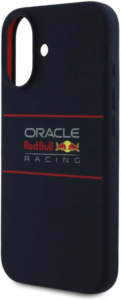 Red Bull Raudona Bull Raudonas BULL dėklas skirtas Apple iPhone 16 Plus compatible skirtas MagSafe RBHMP16M24SIHSRV (Silicone Horizontal Centered Logo) mėlynos spalvos