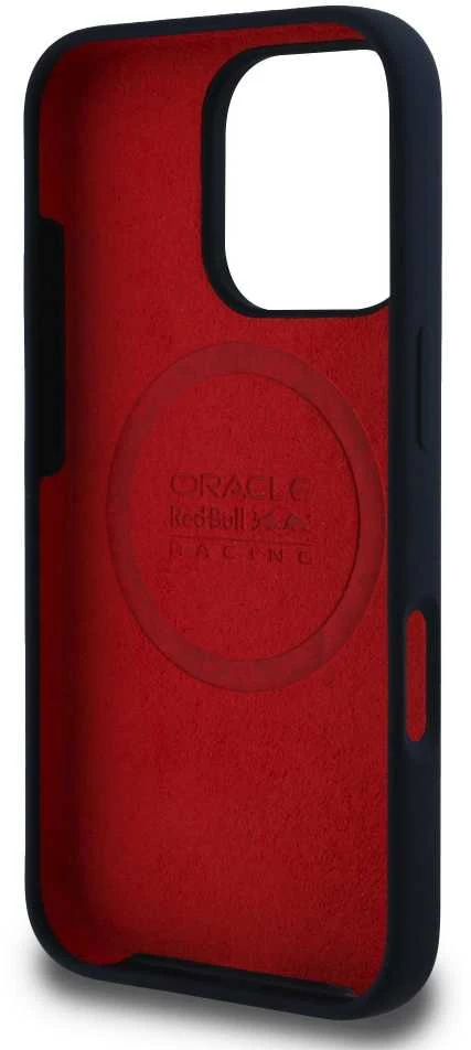 Red Bull Raudona Bull Raudonas BULL dėklas skirtas Apple iPhone 16 Pro Max compatible skirtas MagSafe RBHMP16X24SIHSRV (Silicone Horizontal Centered Logo) mėlynos spalvos