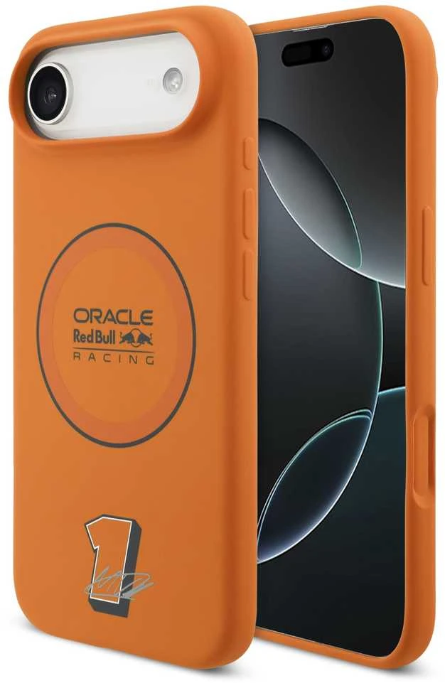 Red Bull Raudona Bull Raudona Bull Silicone Mėlyna Ring MagSafe dėklas skirtas Apple iPhone Air oranžinės spalvos