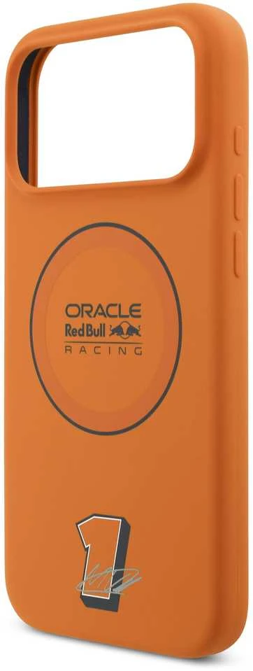 Red Bull Raudona Bull Raudona Bull Silicone Mėlyna Ring MagSafe dėklas skirtas Apple iPhone 17 Pro Max oranžinės spalvos