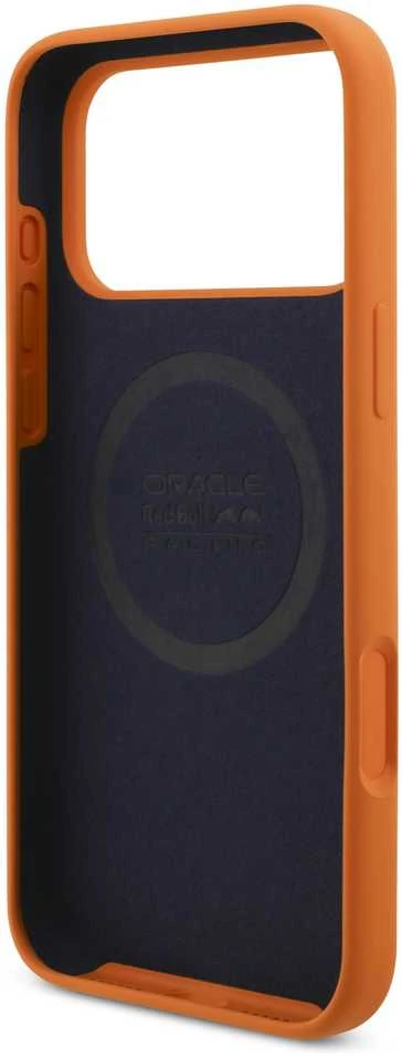 Red Bull Raudona Bull Raudona Bull Silicone Mėlyna Ring MagSafe dėklas skirtas Apple iPhone 17 Pro Max oranžinės spalvos