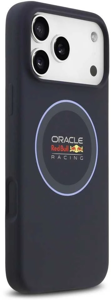 Red Bull Raudona Bull Raudona Bull Silicone Mėlyna Ring MagSafe dėklas skirtas Apple iPhone 17 Pro Max mėlynos spalvos