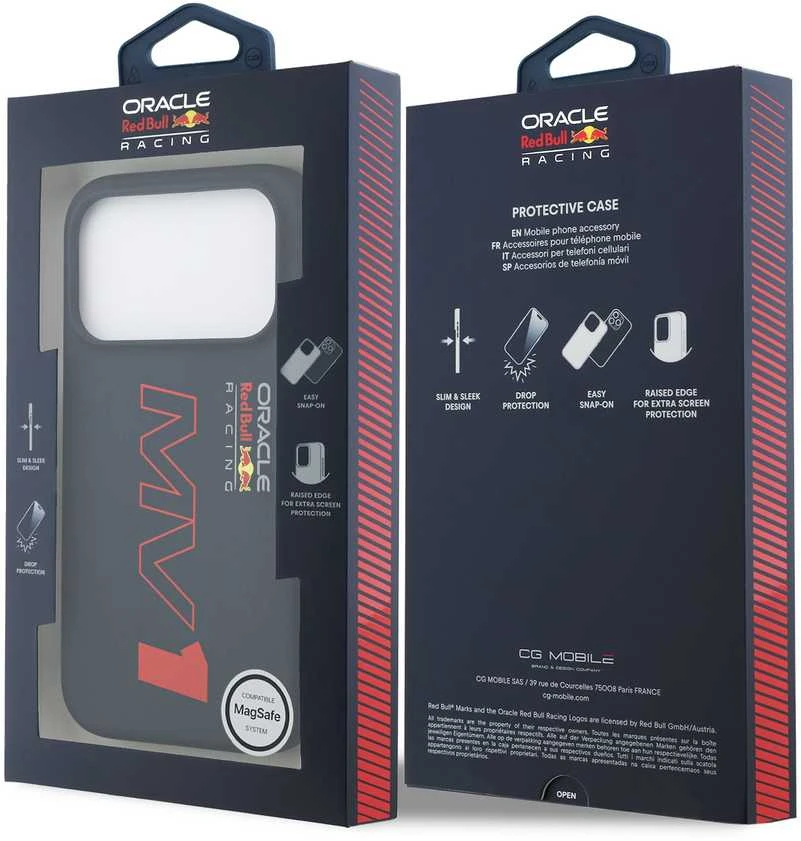 Red Bull Raudona Bull Raudona Bull Silicone MV1 MagSafe dėklas skirtas Apple iPhone 17 Pro Navy