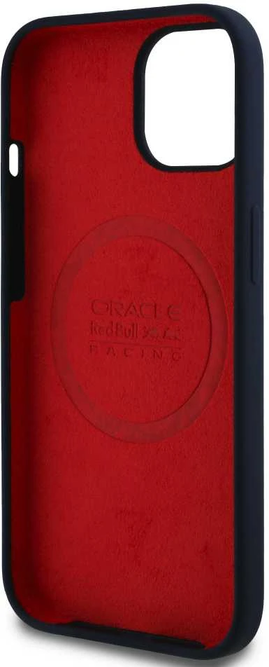 Red Bull Raudona Bull Raudona Bull RBHMP14S24SIILVR Apple iPhone 14 6.1″ kietas dėklas navy Silicone Raudona Ring MagSafe