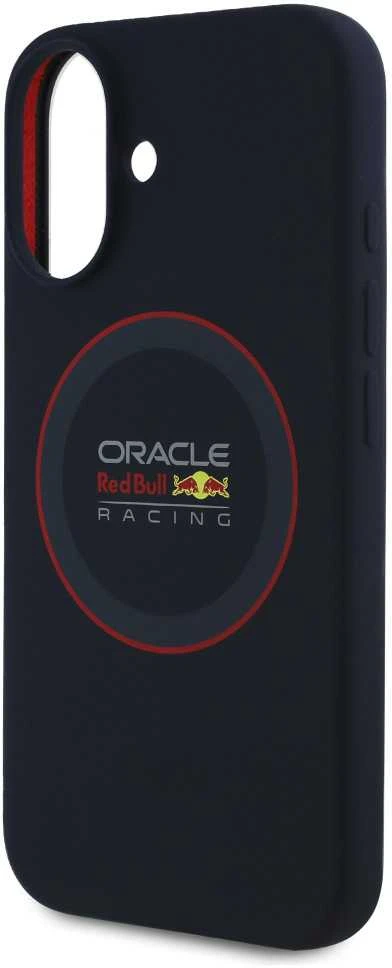 Red Bull Raudona Bull Raudonas BULL dėklas skirtas Apple iPhone 16 Plus compatible with MagSafe RBHMP16M24SIILVR (Silicone red Ring) mėlynos spalvos