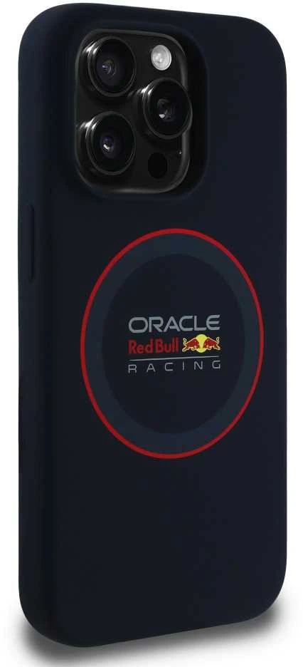 Red Bull Raudona Bull Raudona Bull silikoninis Raudona Ring MagSafe Apple iPhone 15 Pro dėklas telefonui mėlynos spalvos