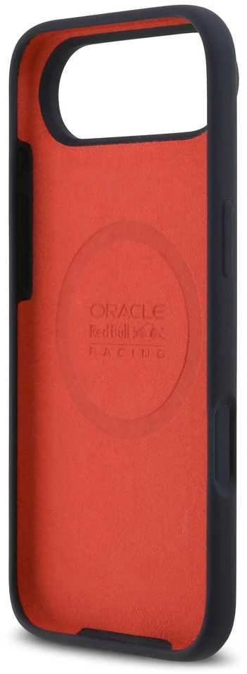 Red Bull Raudona Bull Raudona Bull Silicone Raudona Ring MagSafe dėklas skirtas Apple iPhone Air mėlynos spalvos