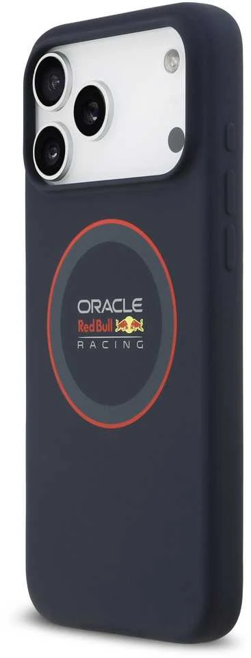 Red Bull Raudona Bull Raudona Bull Silicone Raudona Ring MagSafe dėklas skirtas Apple iPhone 17 Pro Max Navy mėlynos spalvos