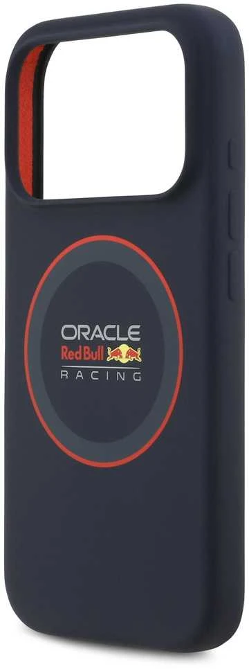 Red Bull Raudona Bull Raudona Bull Silicone Raudona Ring MagSafe dėklas skirtas Apple iPhone 17 Pro Navy mėlynos spalvos