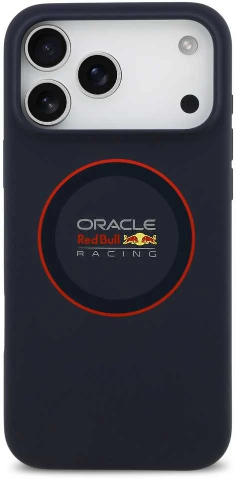 Red Bull Raudona Bull Raudona Bull Silicone Raudona Ring MagSafe dėklas skirtas Apple iPhone 17 Pro Max Navy mėlynos spalvos