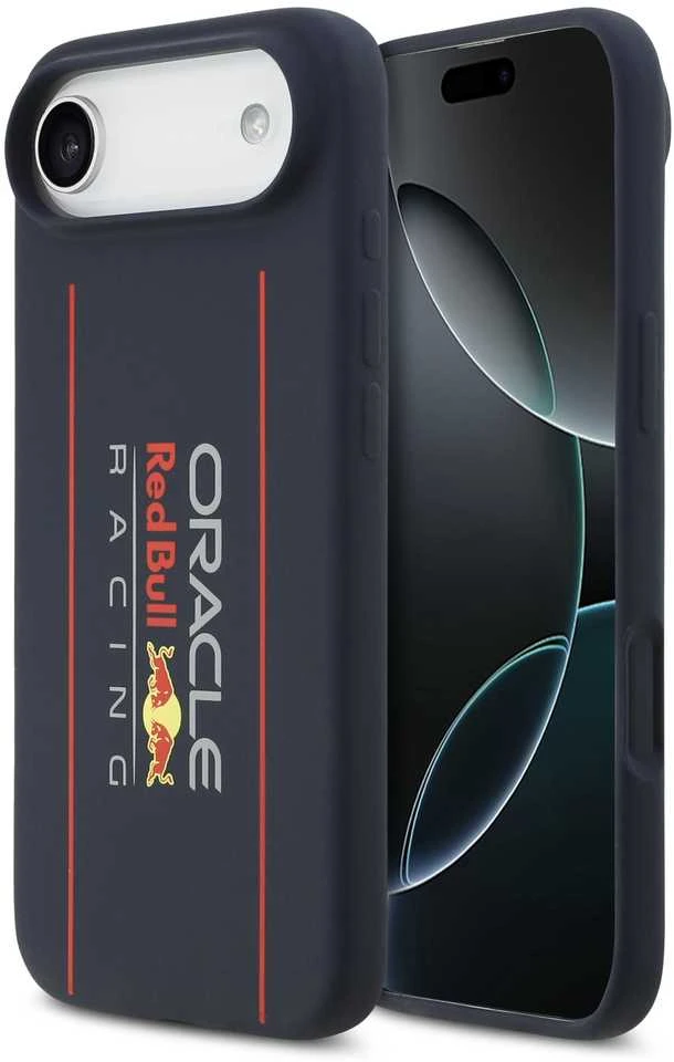 Red Bull Raudona Bull Raudona Bull Silicone Vertical Logo MagSafe dėklas skirtas Apple iPhone Air mėlynos spalvos