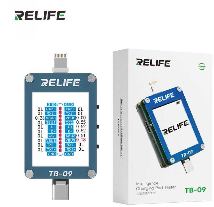 Dėklas RELIFE TB-09 Įkrovimo lizdo testeris