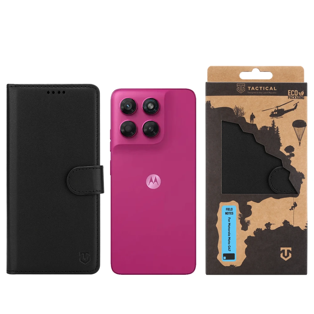 Dėklas Tactical Lauko pastabos, skirtos „Motorola Moto G47 Juodas“.