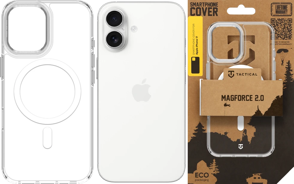 Dėklas Tactical MagForce 2.0 Cover for Apple iPhone 17 Sidabrinis