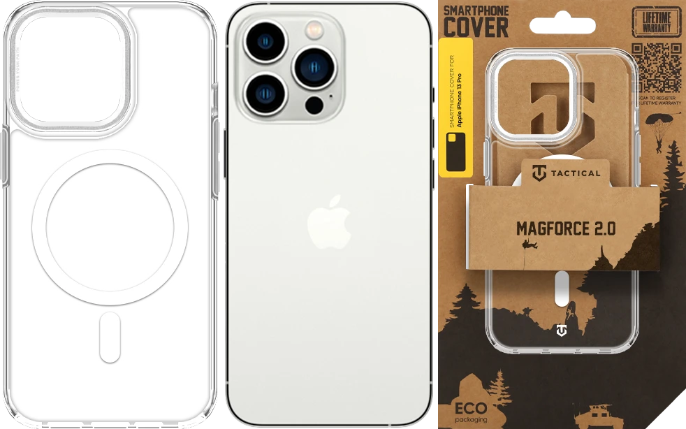 Dėklas Tactical MagForce 2.0 Cover for Apple iPhone 13 Pro Sidabrinis