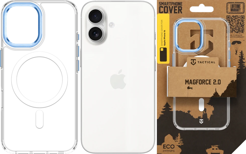 Dėklas Tactical MagForce 2.0 Cover for Apple iPhone 16 Mėlyna