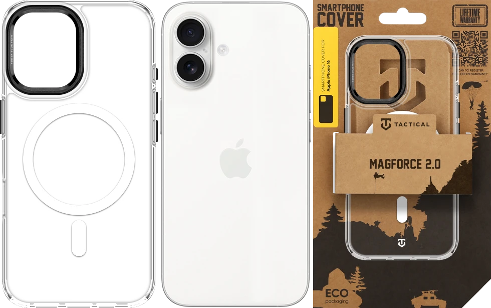 Dėklas Tactical MagForce 2.0 Cover for Apple iPhone 16 Juodas