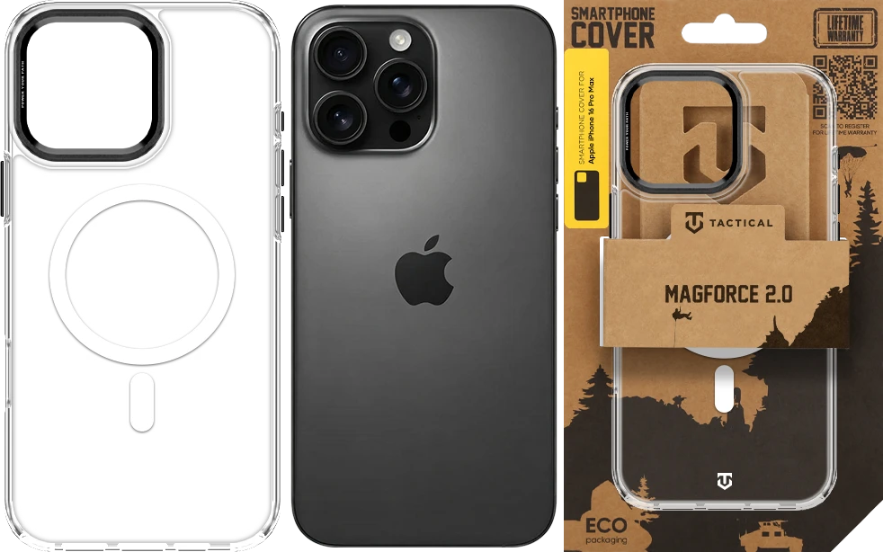 Dėklas Tactical MagForce 2.0 dangtelis Apple iPhone 16 Pro Max Juodas