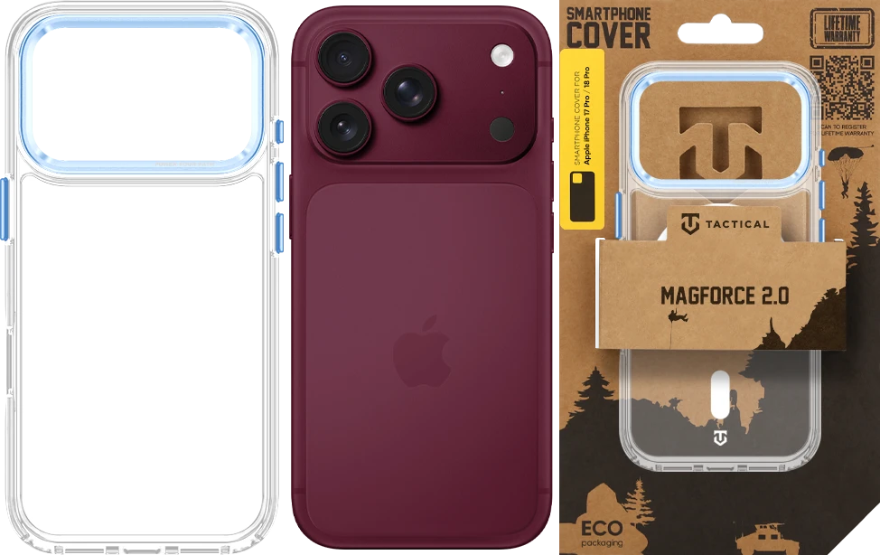 Dėklas Tactical MagForce 2.0 dangtelis Apple iPhone 17 Pro/18 Pro Mėlyna