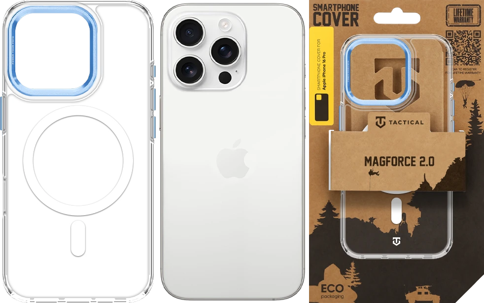 Dėklas Tactical MagForce 2.0 dangtelis Apple iPhone 16 Pro mėlynas