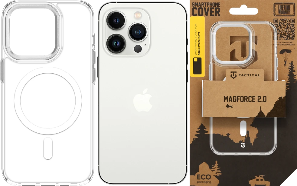 Dėklas Tactical MagForce 2.0 Cover for Apple iPhone 14 Pro Sidabrinis