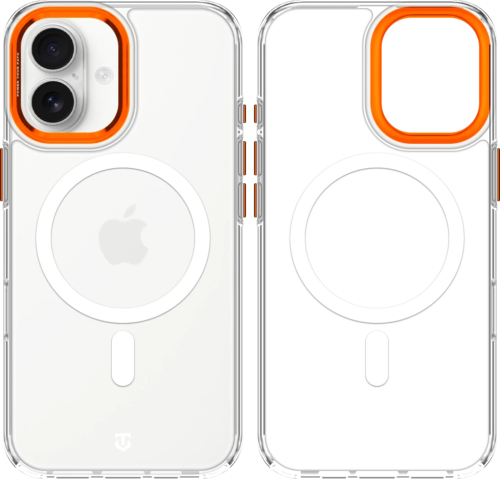 Tactical MagForce 2.0 telefono dėklas su MagSafe palaikymu iPhone 17 oranžinis
