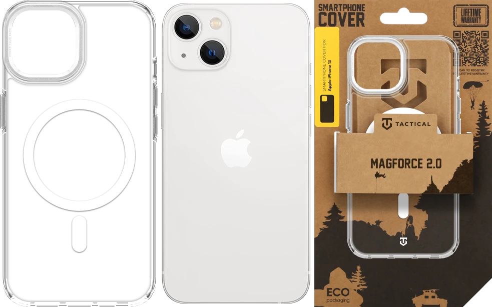 Dėklas Tactical MagForce 2.0 Cover for Apple iPhone 13 Sidabrinis