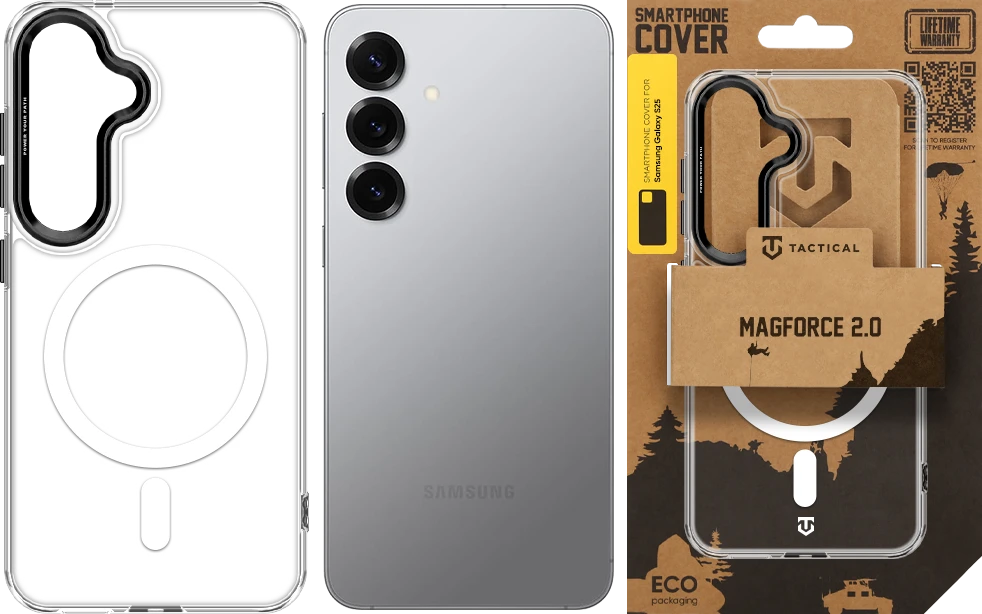 Dėklas Tactical MagForce 2.0 Cover for Samsung Galaxy S25 Juodas