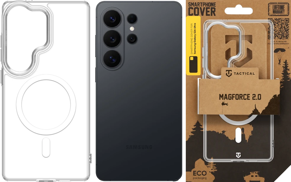 Dėklas Tactical MagForce 2.0 Cover for Samsung Galaxy S26 Ultra Sidabrinis
