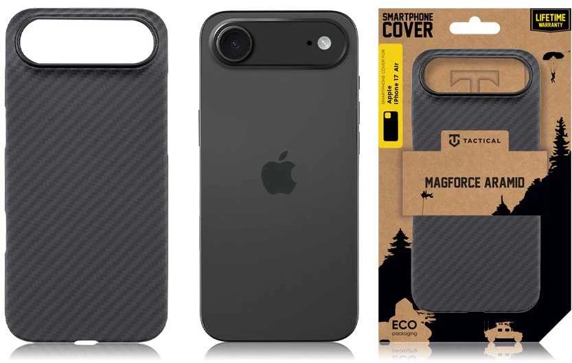 Tactical MagForce Aramid dėklas skirtas Apple iPhone 17 Air juodos spalvos