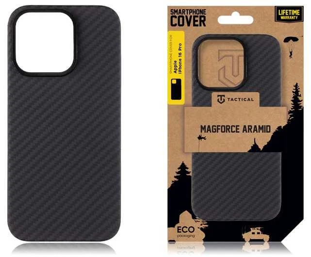 Dėklas Tactical MagForce Aramid skirtas Apple iPhone 16 Pro juodos spalvos
