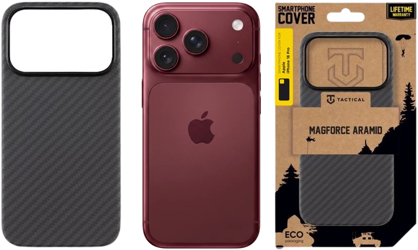 Dėklas Tactical MagForce Aramid Cover for Apple iPhone 18 Pro Juoda