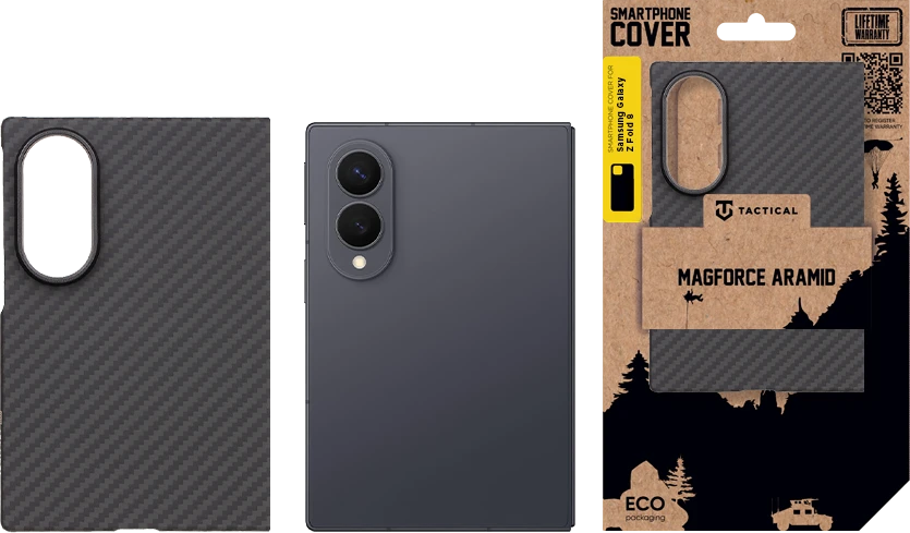 Dėklas Tactical MagForce Aramid Cover for Samsung Galaxy Z Fold 8 Juodas