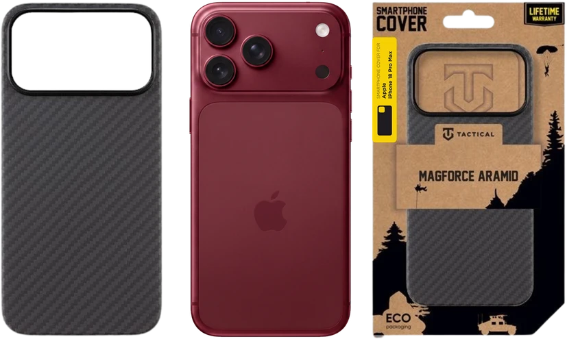 Dėklas Tactical MagForce Aramid Cover for Apple iPhone 18 Pro Max Juoda