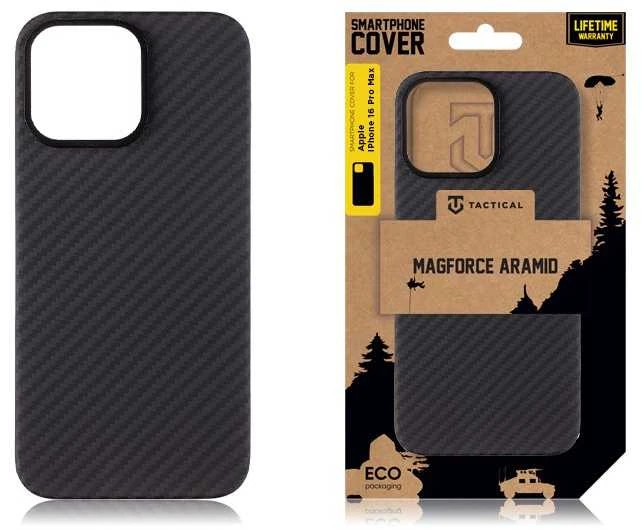 Dėklas Tactical MagForce Aramid skirtas Apple iPhone 16 Pro Max juodos spalvos