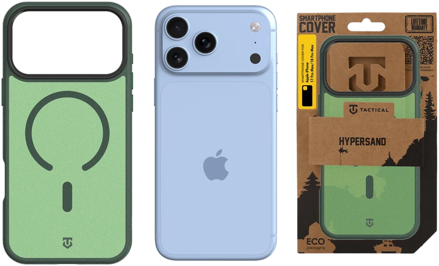 Dėklas Tactical MagForce Hypersand Cover for Apple iPhone 18 Pro Max/17 Pro Max Forest Žalias