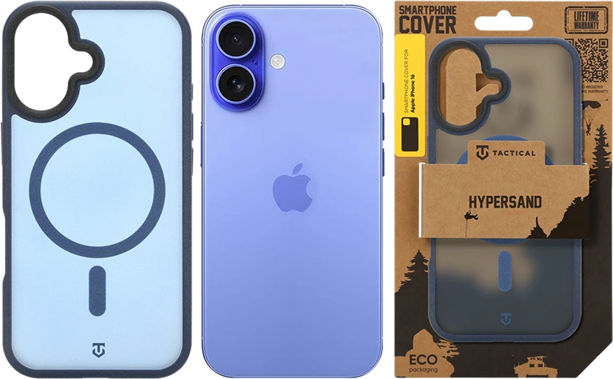 Dėklas Tactical MagForce Hypersand Cover for Apple iPhone 16 Deep Mėlyna
