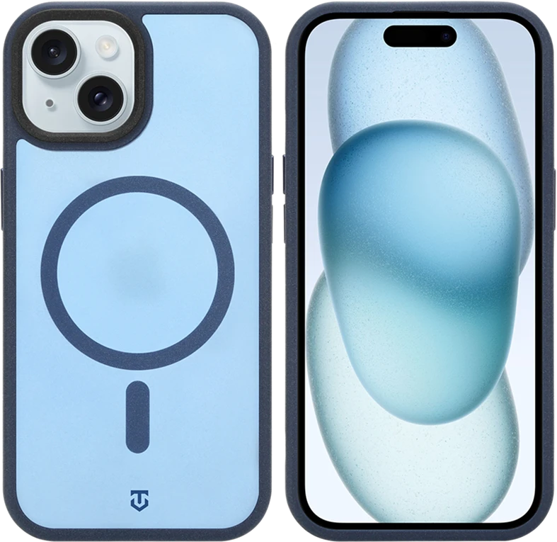 Dėklas Tactical MagForce Hypersand dangtelis Apple iPhone 15 tamsiai mėlyna