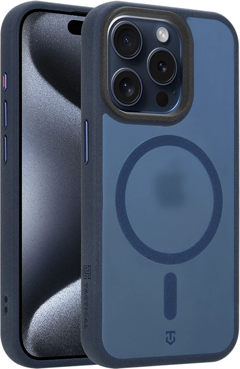 Dėklas Tactical MagForce Hypersand Cover for Apple iPhone 15 Pro Deep Mėlyna