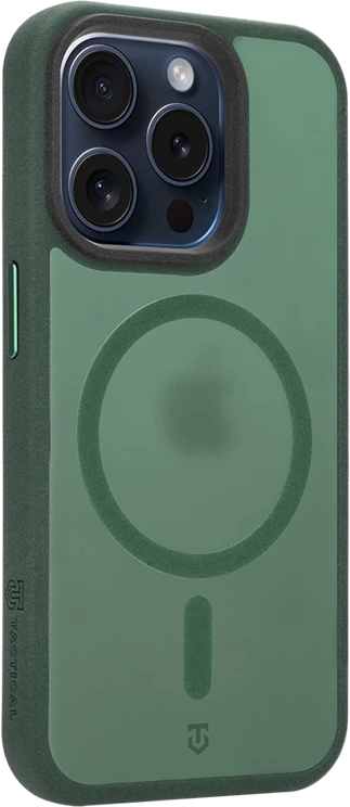 Dėklas Tactical MagForce Hypersand Cover for Apple iPhone 15 Pro Forest Žalias