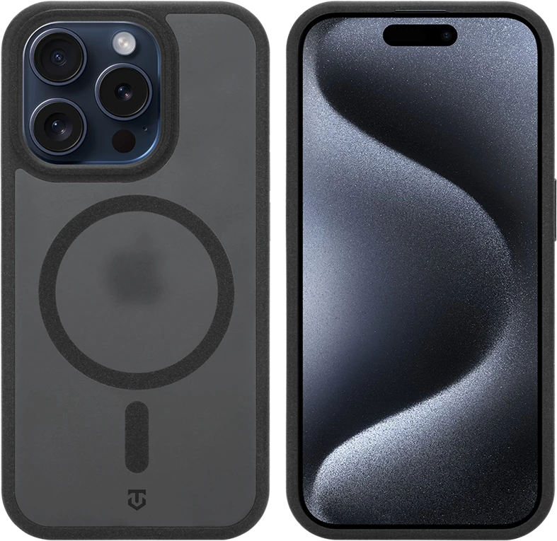 Dėklas Tactical MagForce Hypersand Cover for Apple iPhone 15 Pro Asphalt