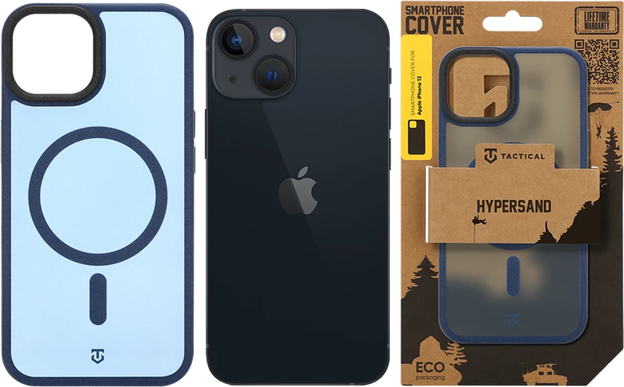 Dėklas Tactical MagForce Hypersand dangtelis, skirtas Apple iPhone 13, tamsiai mėlyna