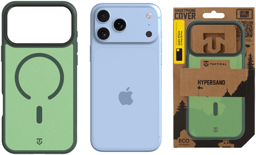 Dėklas Tactical MagForce Hypersand dangtelis Apple iPhone 18 Pro/17 Pro miško žalia