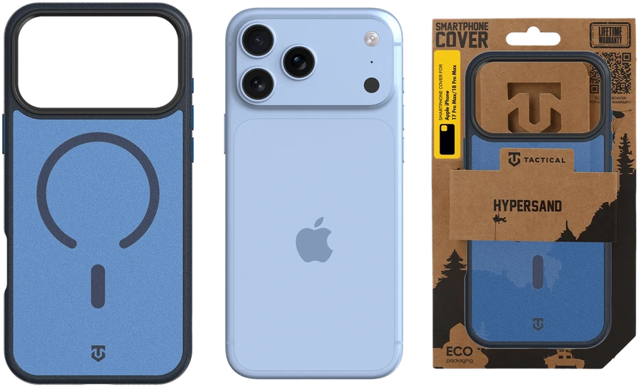 Dėklas Tactical Taktinis MagForce Hypersand dangtelis, skirtas Apple iPhone 18 Pro Max/17 Pro Max, tamsiai mėlyna