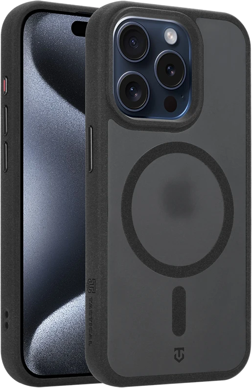 Dėklas Tactical MagForce Hypersand Cover for Apple iPhone 15 Pro Asphalt