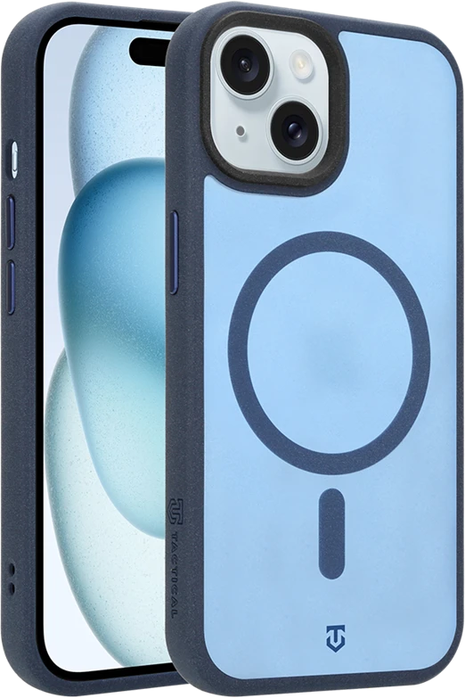 Dėklas Tactical MagForce Hypersand dangtelis Apple iPhone 15 tamsiai mėlyna