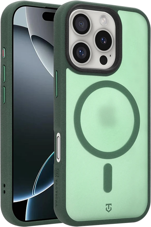 Dėklas Tactical MagForce Hypersand Cover for Apple iPhone 16 Pro Forest Žalias